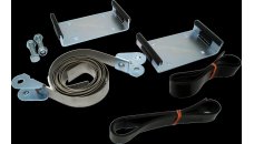 Bracket and underfloor clamping straps for gas tank Ø 270-360 mm.