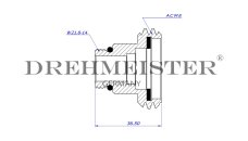 DREHMEISTER ACME LPG Adapter W21,8x1/14 - 32,5mm