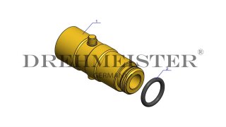 DREHMEISTER adattatore serbatoio Bajonett &Oslash;22 mm (W21,8), ottone