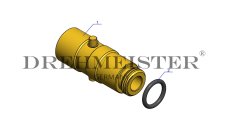 DREHMEISTER adattatore serbatoio Bajonett Ø22 mm (W21,8), ottone