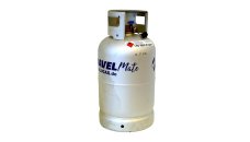 ALUGAS Travel Mate botella de GLP, cilindro de gas recargable 27,2 L con multiválvulal (DE)