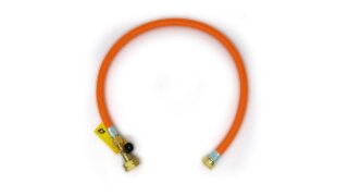 Gas hose high pressure G.8 W21.8 x 1.814 - L.H. x M20x1.5 - 750 mm incl. hose rupture safety device