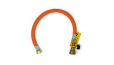Gas hose high pressure G.12 W21.8 x 1/14 L.H. (KLF) x M20x1.5 - 450 mm incl. hose rupture safety device