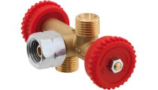 GOK valvola di derivazione 2 uscite PS4bar 1x G1/4LH dado...