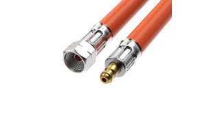 Gas hose (medium pressure) 1/4-LH x plug nipple  - 5000 mm