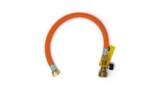 Gas hose high pressure G.12 W21.8 x 1/14 L.H. (KLF) x M20x1.5 - 750 mm incl. hose rupture safety device