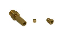 Adapterstück W21.8 x 1/14 LH / M14x1 (8mm Kupfer)