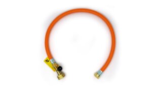 [2023] Gas hose high pressure G.8 W21.8 x 1.814 - L.H. x M20x1.5 - 750 mm incl. hose rupture safety device