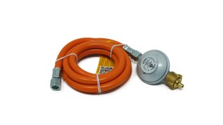 Regolatore di gas Cavagna tipo 694 - 30mbar 1,5kg/h - G.12 -> G 1/4 LH + tubo gas 2 x 1/4 LH 1000mm