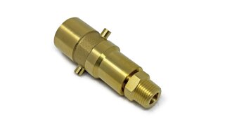 DREHMEISTER Adattatore GPL a baionetta con filettatura NPT da 3/8" - valvola di riempimento serbatoio a 4 fori