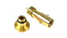 2in1 ACME & Bayonet filling point adapter with nipple to fill gas cylinders with W21,8 left thread