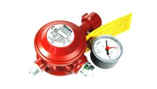 GOK low pressure regulator EN61-DS 1,5 kg/h 50 mbar incl. manometer