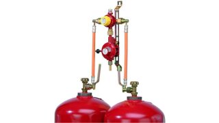 GOK Gasdruckregler 2-Flaschenanlage 4kg/h 50mbar PS16bar