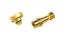 2in1 DISH & Bayonet filling point adapter with nipple to fill gas cylinders with left thread W21,8
