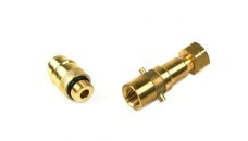 2in1 Euronozzle & Bayonet filling point adapter with nipple to fill gas cylinders with left thread W21,8
