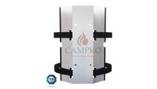 CAMPKO soporte de pared para cilindro de gas Ø 300 + 2 correas de acero inoxidable con tensor