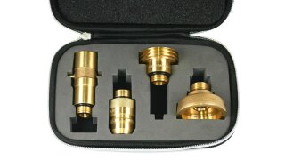 DREHMEISTER kit adattatore in valigetta per bombole di gas (W21,8x1/14")