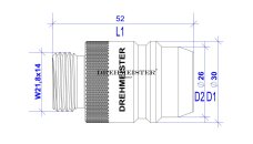 DREHMEISTER LPG Adapter Set inkl. Etui (W21.8x1/14")