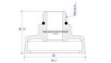 DREHMEISTER LPG adapter set W21,8x1/14" (W21,8x1/14")