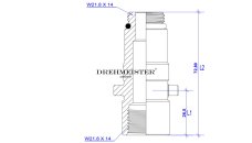 DREHMEISTER LPG adapter set W21,8x1/14" (W21,8x1/14")