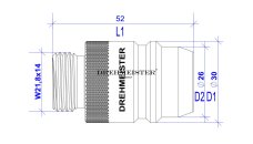 DREHMEISTER kit adattatore in valigetta per bombole di gas (W21,8x1/14")