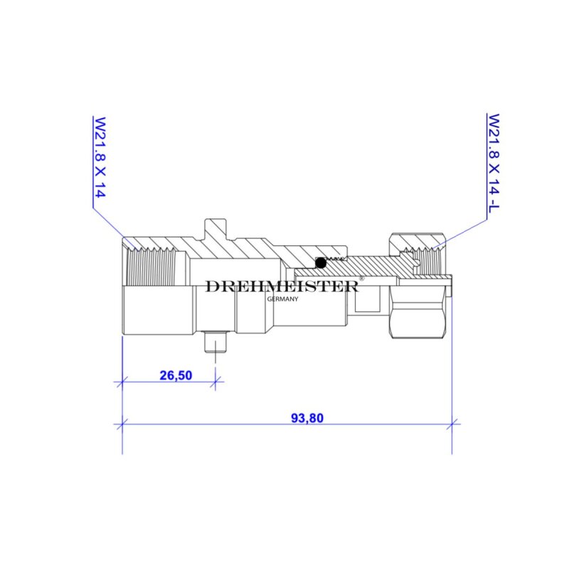 DREHMEISTER LPG adapter set for gas cylinder (W21.8L) - VOSKEN