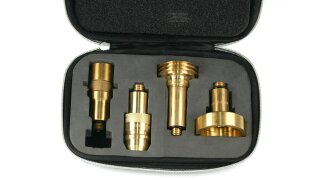 DREHMEISTER kit de adaptadores en valija para cilindros de gas (M10/largo)
