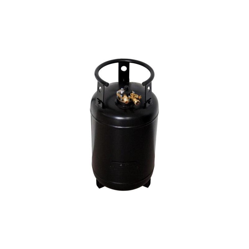 CAMPKO Gastankflasche 30L mit 80% Multiventil, Tankadapter-Set (Etui)