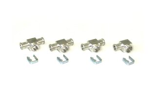 DREHMEISTER injector connector set for Keihin single injectors (4 cylinders)