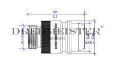 DREHMEISTER adattatore serbatoio Euronozzle Ø22 mm (W21,8)