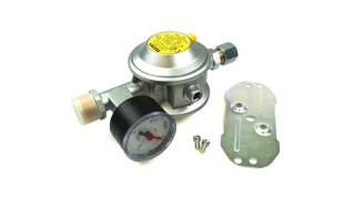GOK low pressure regulator 30 mbar 1,5 kg/h straight 8 mm incl. manometer