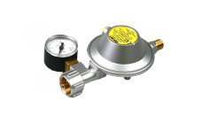 GOK regulador de presión baja 30 mbar 1,2 kg/h - para botellas pequeñas incl. manómetro