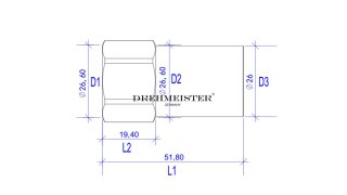 DREHMEISTER Adapter Direktbetankung Gasflasche 3/4-16 UNF -&gt; W21,8 x 1/14 - 52mm