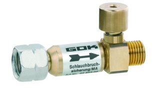 GOK hose breakage protection 50 mbar 1/4" left (manually)
