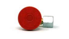 Gas Regulierventil 90� G 1/4 LH-�M x G 1/4 LH-KN