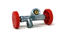 Gas Abzweigventil G 1/4 LH-�M x 2 x G 1/4 LH-KN