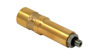 DREHMEISTER Bayonet LPG adapter M10 brass with stainless steel connection, L=103,5 mm