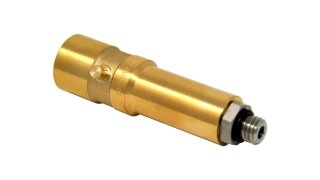 DREHMEISTER adattatore serbatoio Bajonett M12 ottone con raccordo in acciaio inox, L=103,5 mm