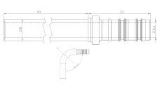LPG-FIT set de montaje 90° angulada XD-5 = 10mm (FSR-O)