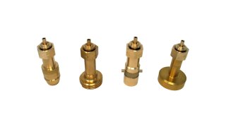 Tank adapter set for filling gas cylinders with W21.8 (M22) left-hand