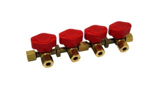 Fourway-valve LPG (propane/ butane) 8 mm outlet 8 mm