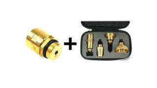 DREHMEISTER LPG Adapter Set inkl. Etui (W21.8) + Sinterfilter (106010)