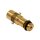 Bayonet LPG adapter 21,8 mm incl. filter, 80 mm - brass