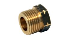 Adapter piece W21.7 x 1/14 LH (FR, CH) to 1/4’ pipe fitting