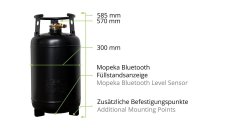 CAMPKO refillable gas bottle 30 litres with 80% multivalve