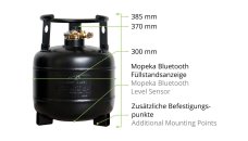 CAMPKO refillable gas bottle 15 litres with 80% multivalve