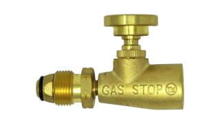 GasStop robinet darrêt durgence pour bouteilles de gaz UK POL LH pour UK