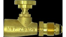 GasStop emergency shut-off valve for gas cylinders UK POL LH for UK