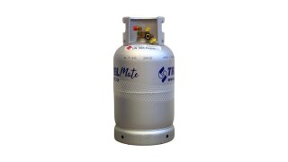 ALUGAS Travel Mate botella de GLP, cilindro de gas recargable 27,2 L con multiválvulal (BE, CH, FR)